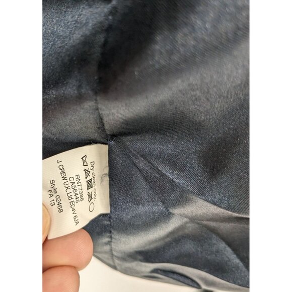 J.Crew Peacoat Women Size 00 Stadium Cloth Wool Blend Double Breasted Nautical - Picture 13 of 16